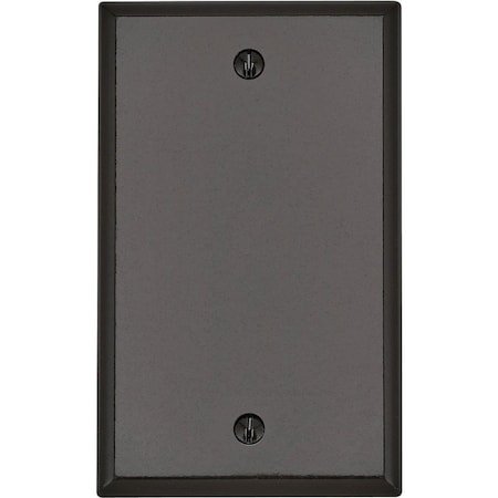 Leviton 1-Gang Standard Thermoset Blank Wall Plate, Brown 001-85014
